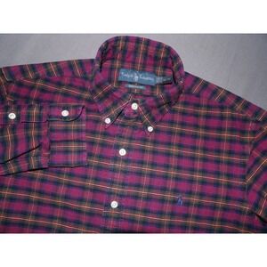 Polo Ralph Lauren Long Sleeved Custom Slim Fit Plaid Button Up Shirt Men's MED